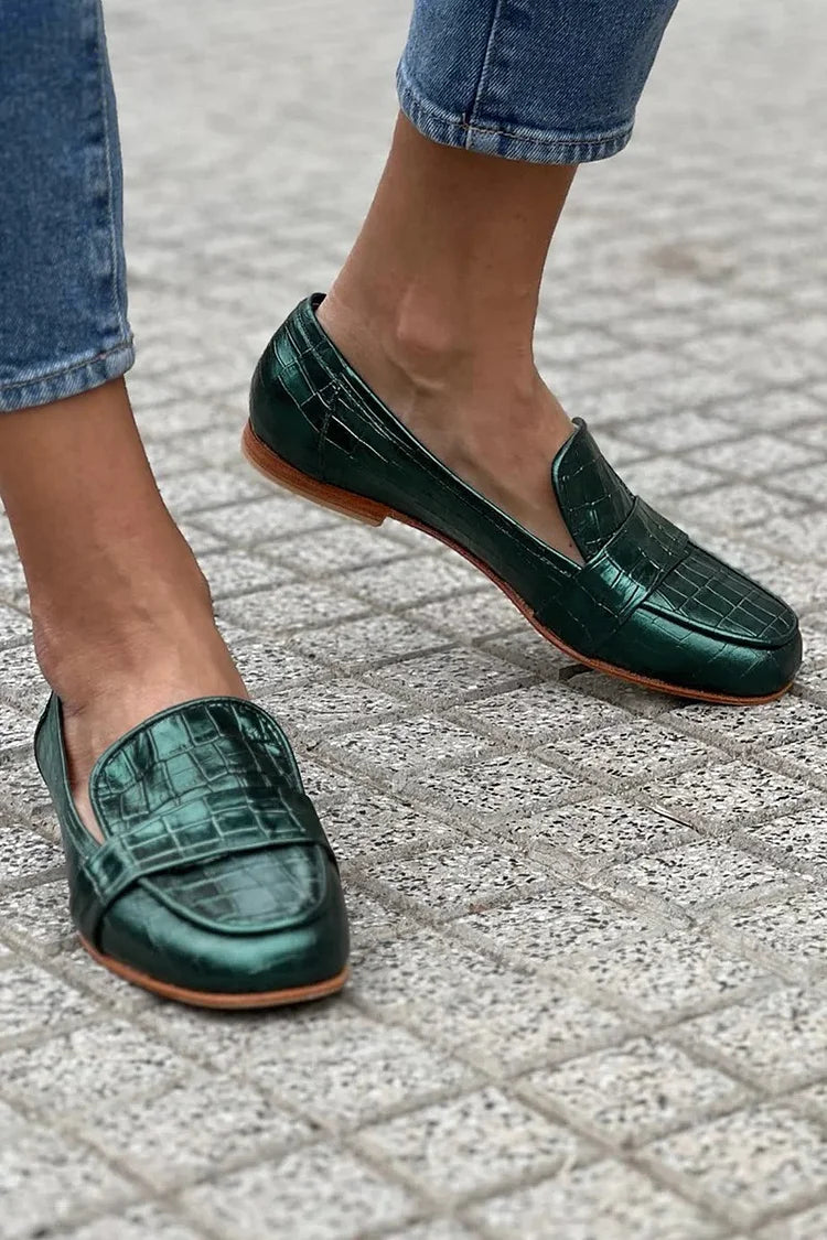 Loafer met Krokodillenstructuur