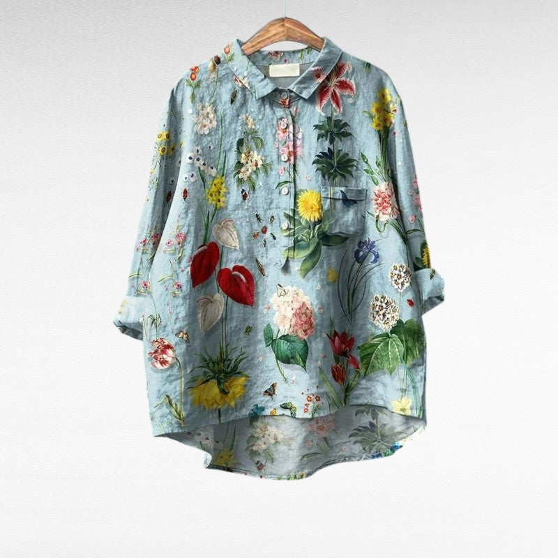 Béatrice | Elegante Linnen Zomerblouse