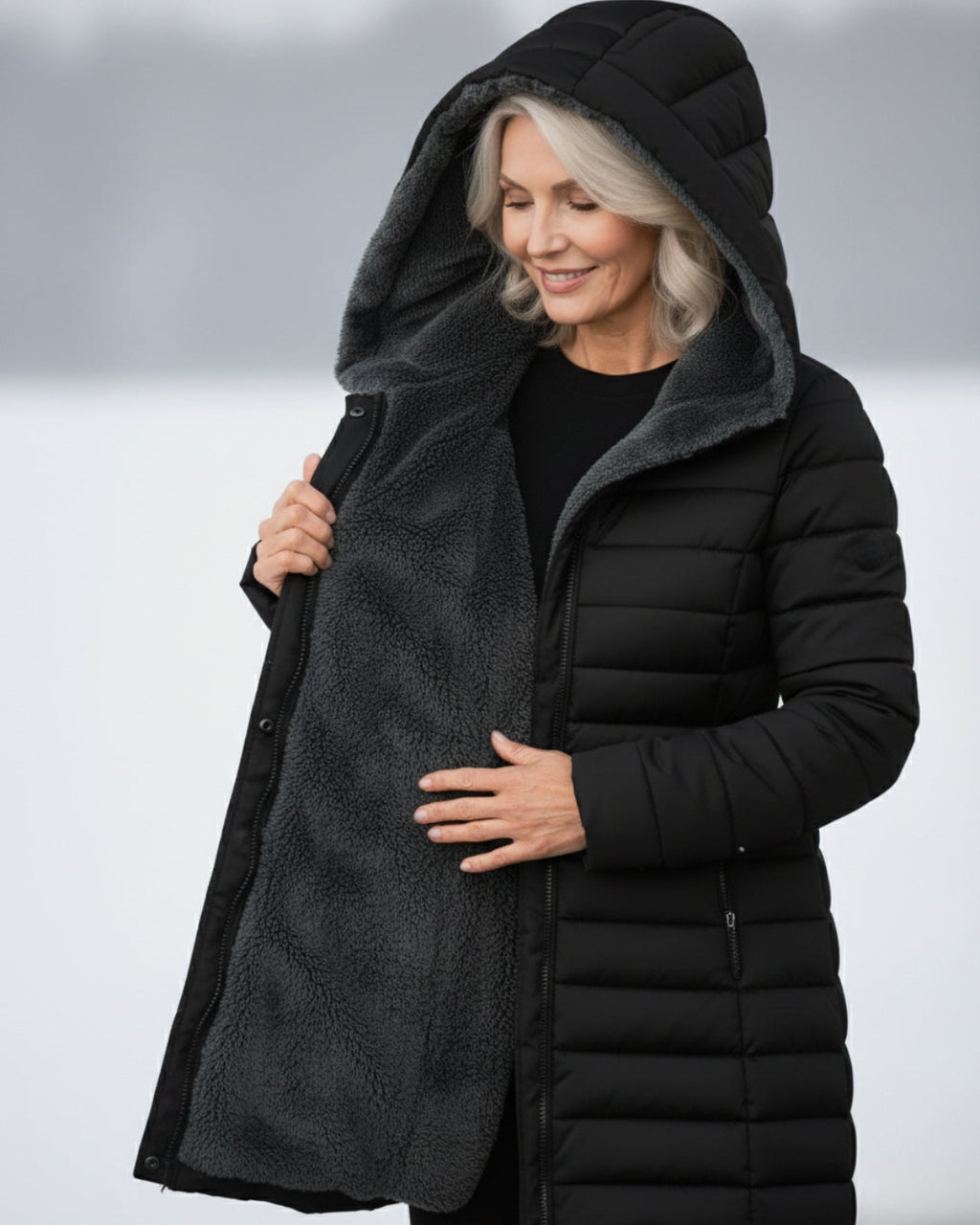 Clair | Gevoerde Pufferjas met Fleece
