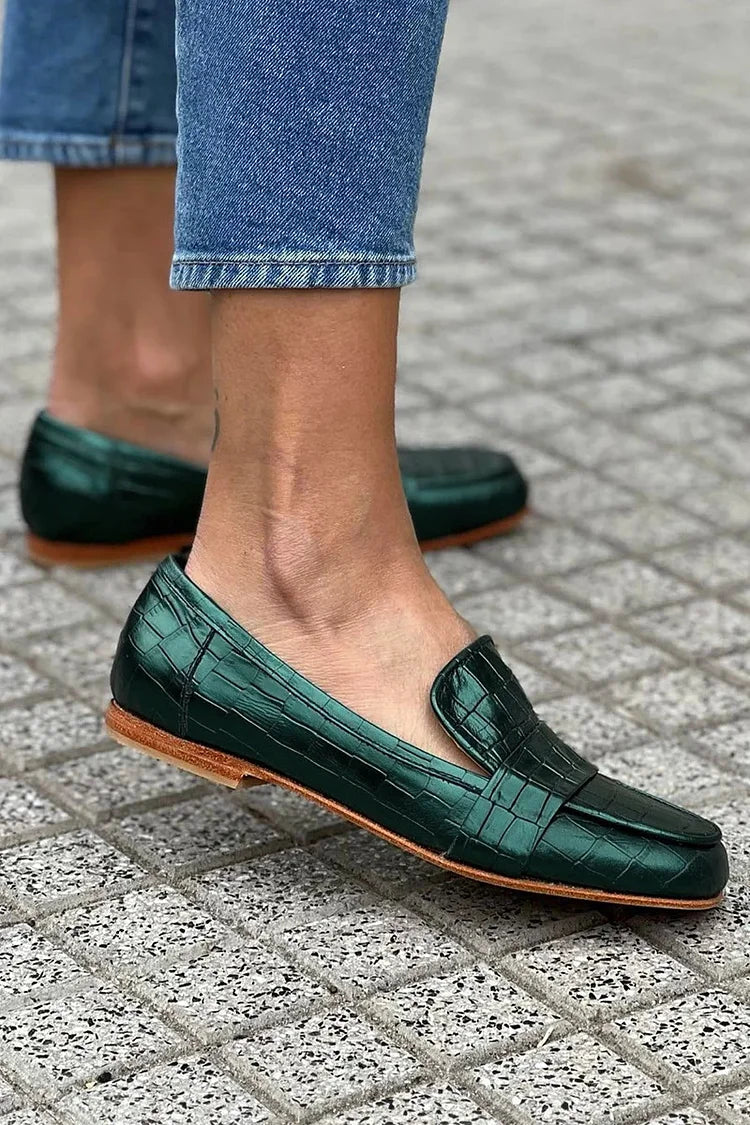 Loafer met Krokodillenstructuur