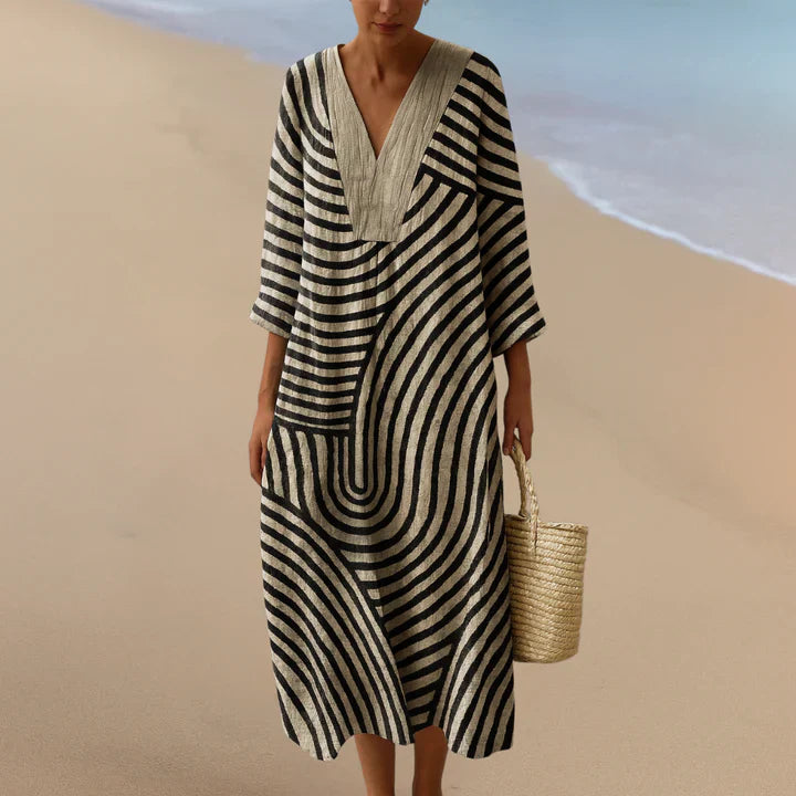 ELARA | MONOCHROME MAXI JURK