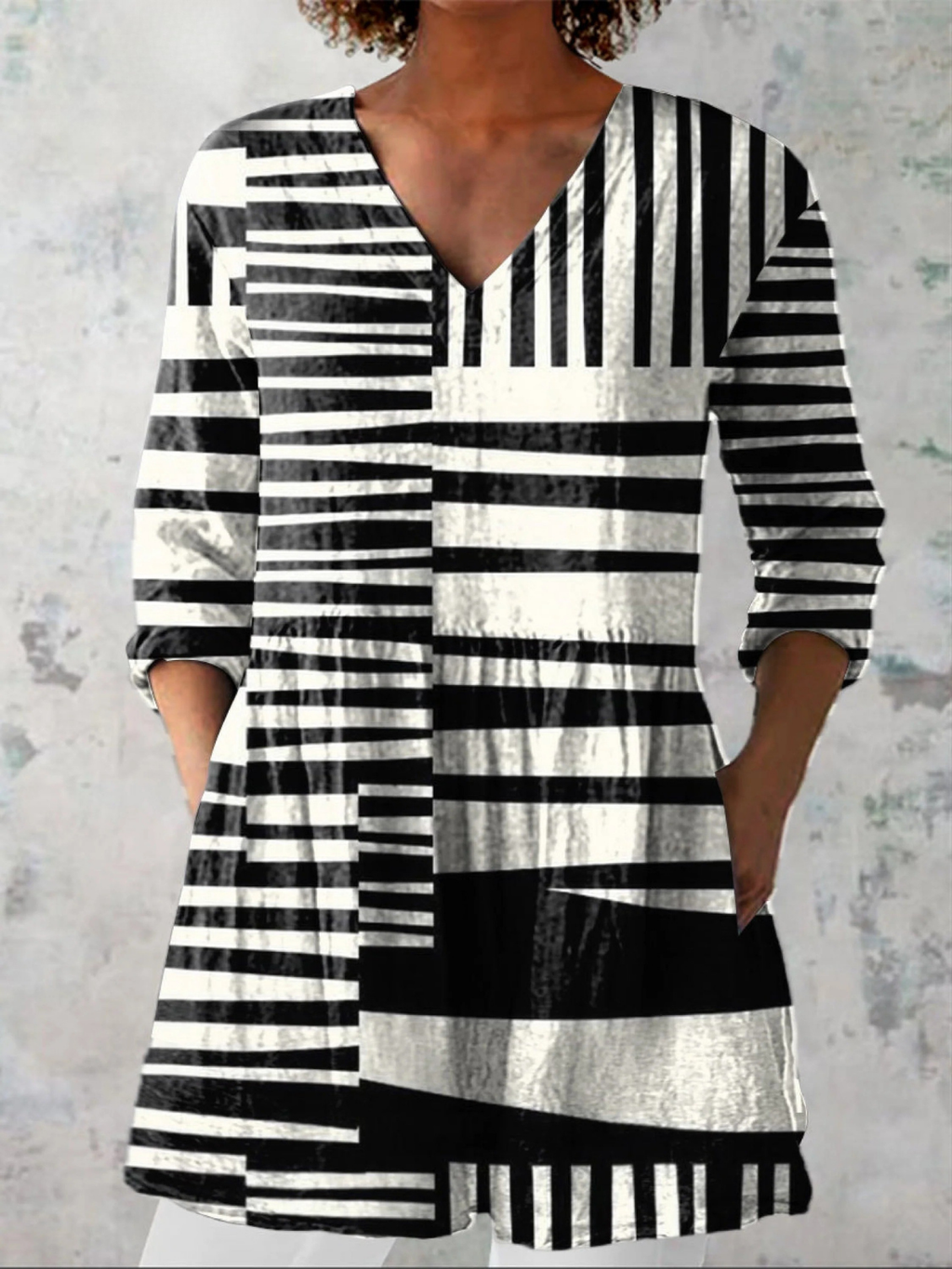 Capri | Lange V-hals blouse