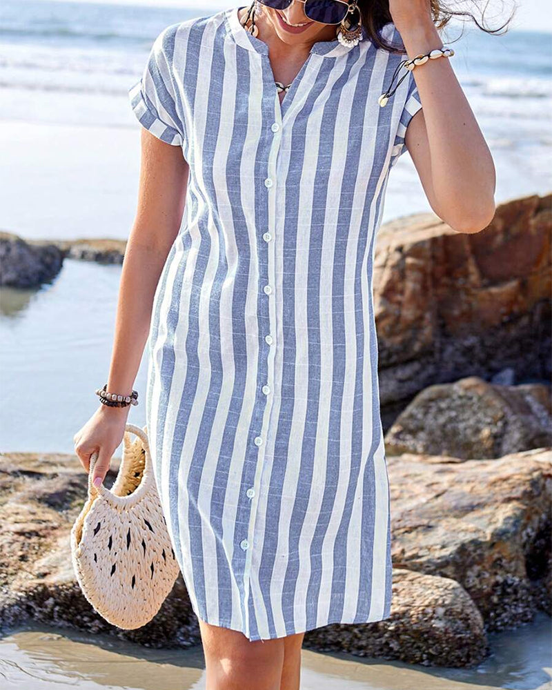 Anne - Elegante Gestreepte Jurk