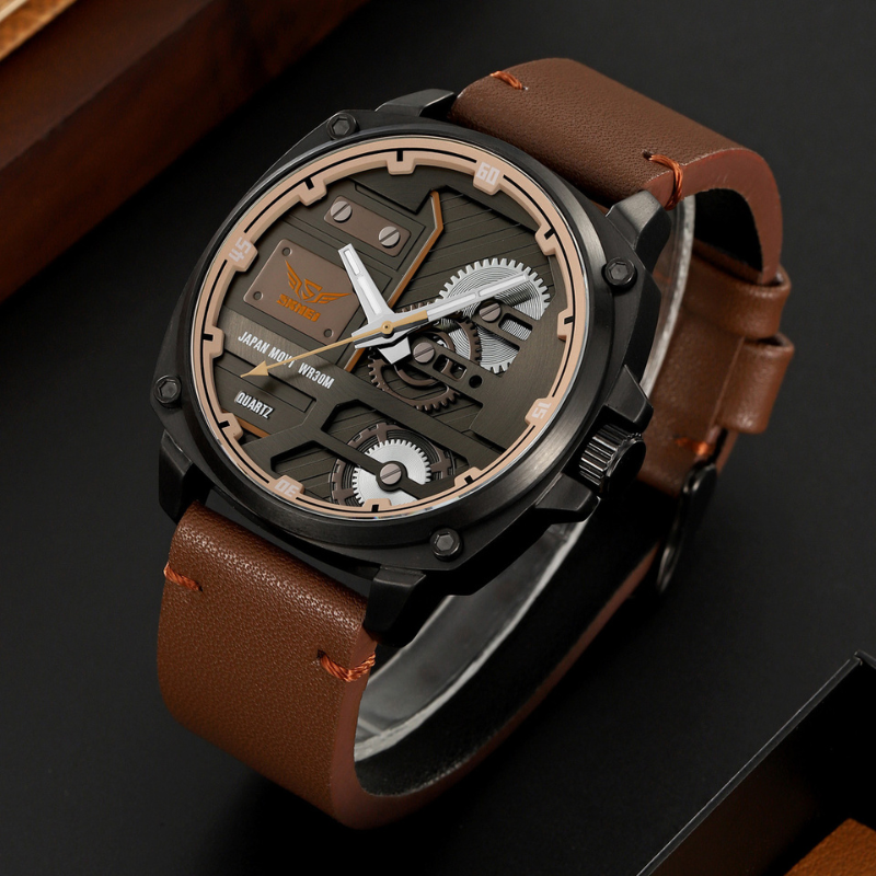 Herenhorloge van Leer Quartz™ – Olsen & Olsen