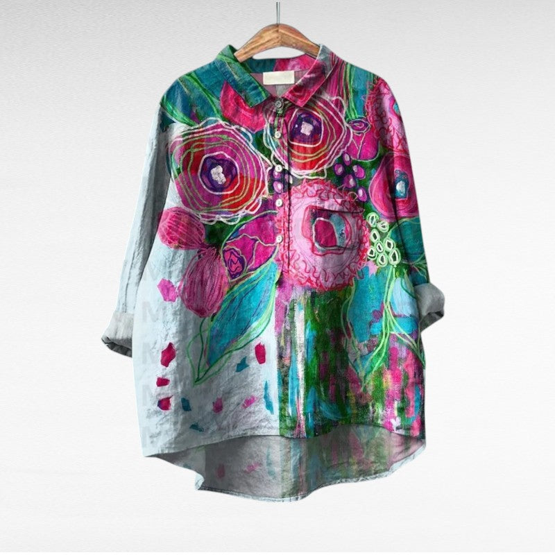 Thérèse | Elegante Linnen Zomerblouse