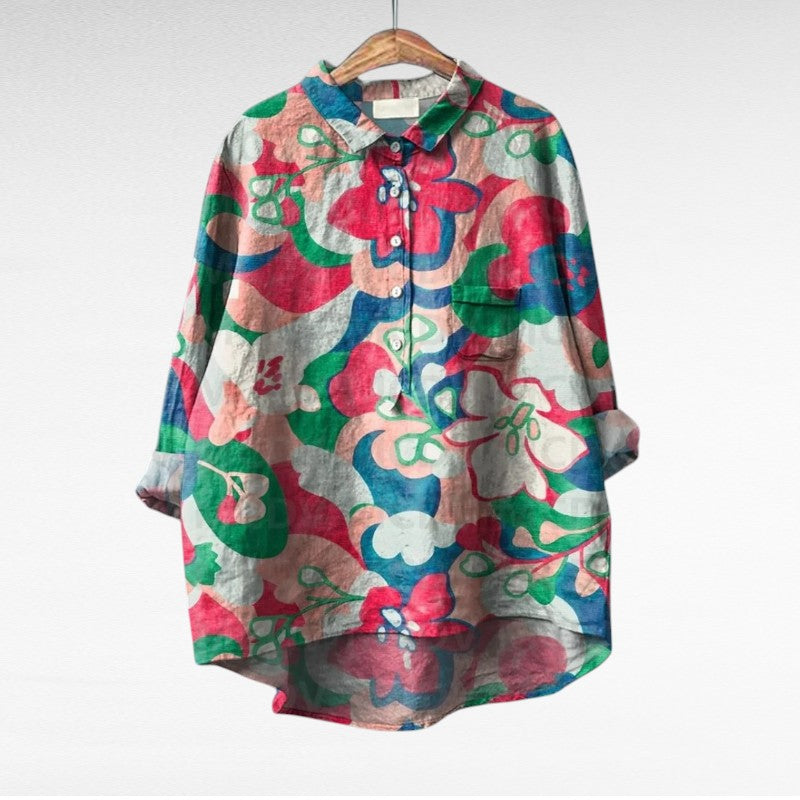 Thérèse | Elegante Linnen Zomerblouse