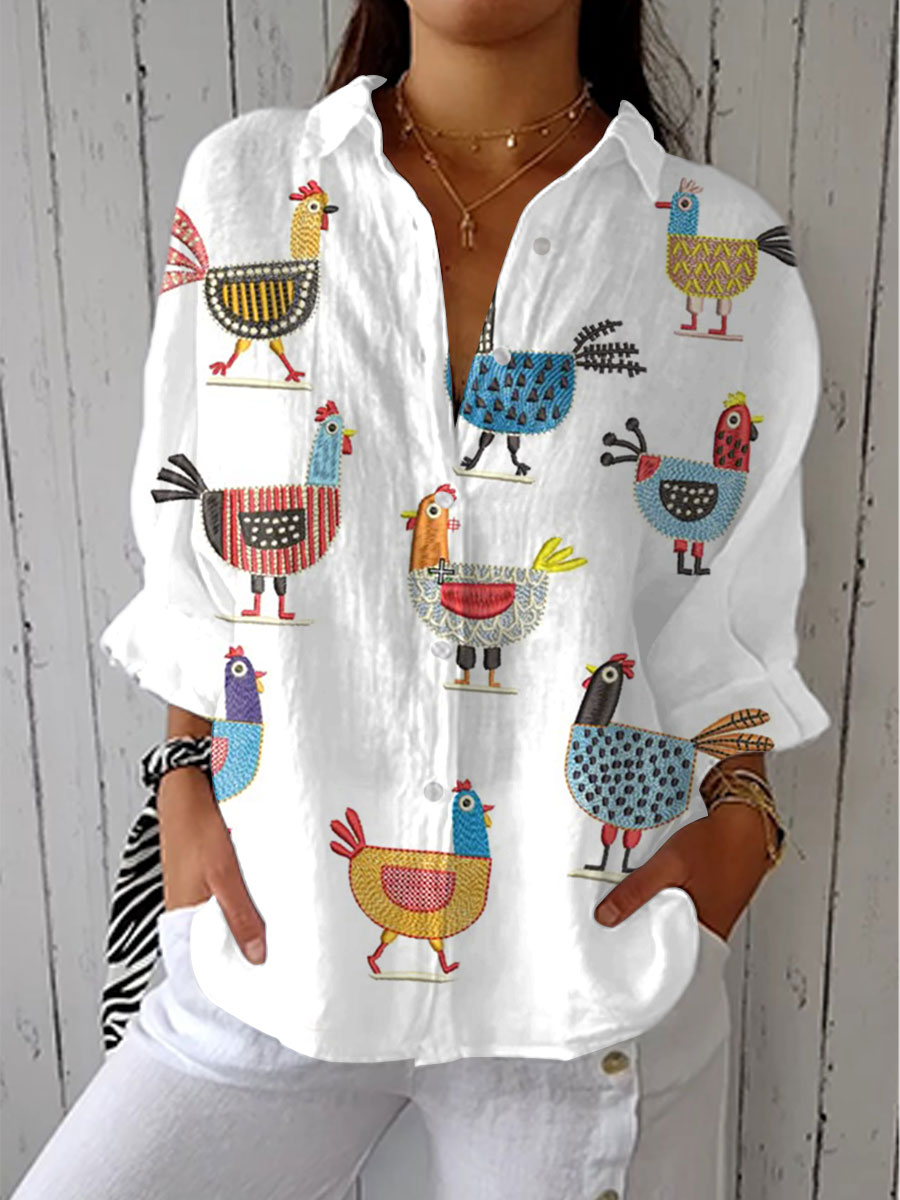 Ingrid – Speelse Kip Blouse