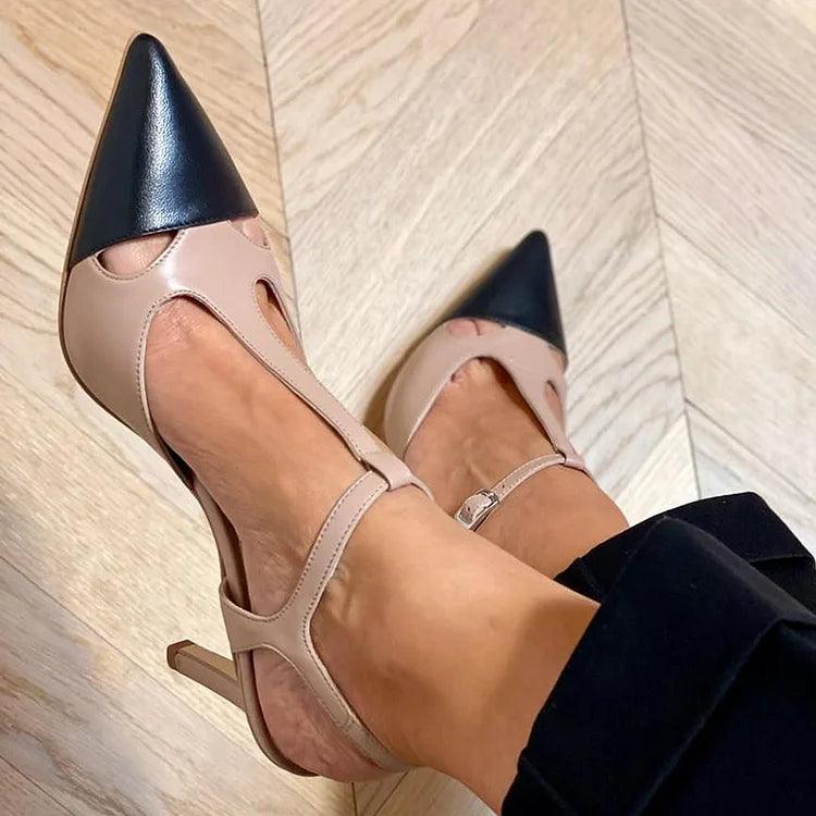 Bicolor Lage Schoen met Bandje