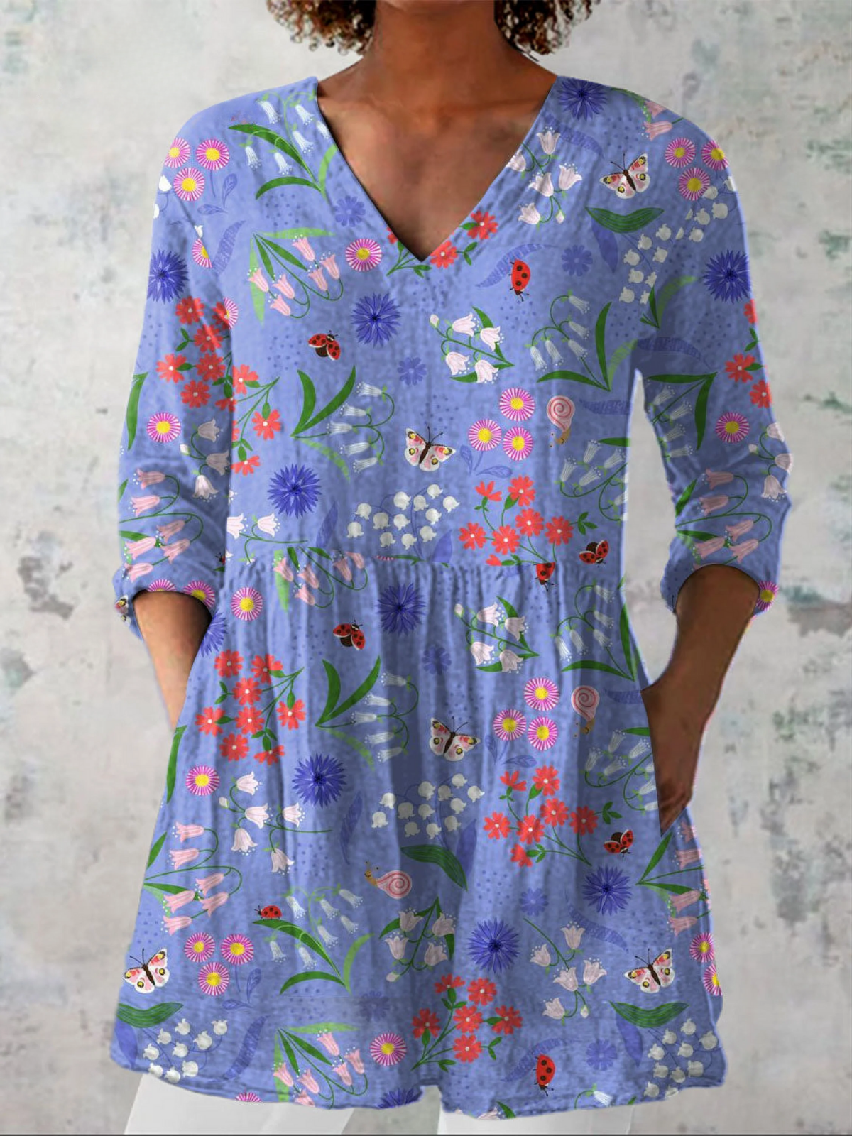 Aileen | Lange V-hals blouse