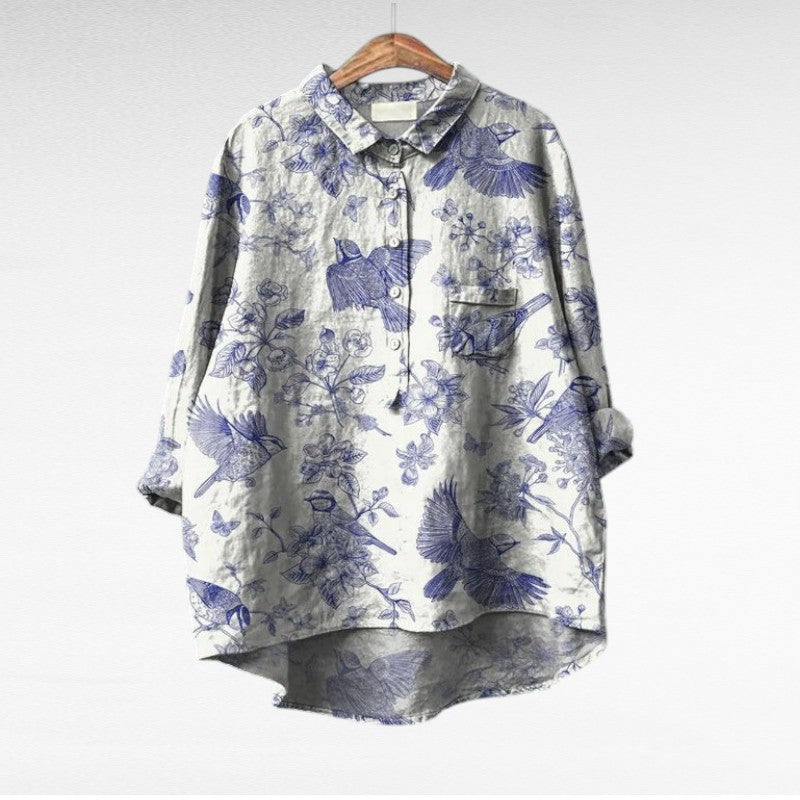 Claire | Elegante Linnen Zomerblouse