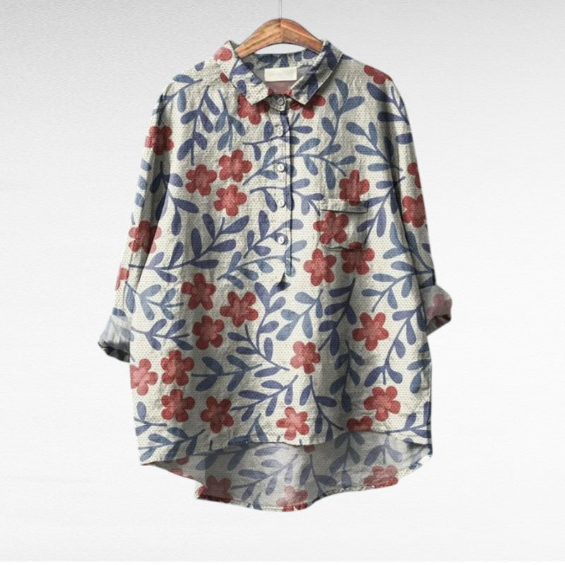 Claire | Elegante Linnen Zomerblouse