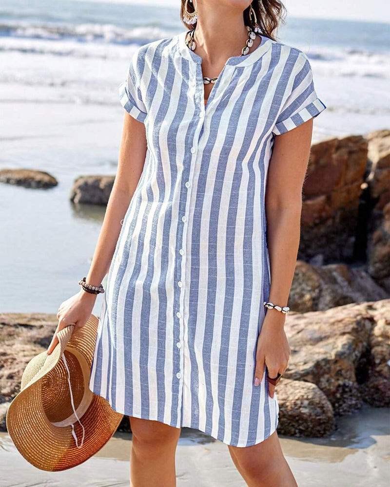Anne - Elegante Gestreepte Jurk