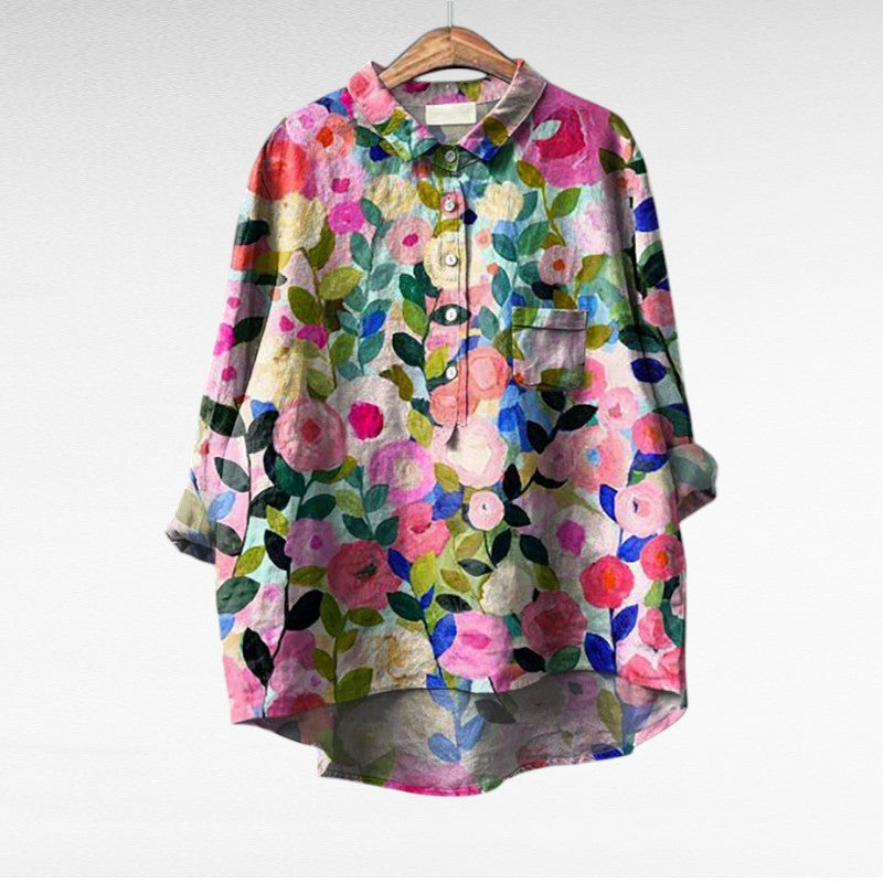 Claire | Elegante Linnen Zomerblouse