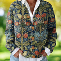 Vintage Lente Vest met Bloemenprint