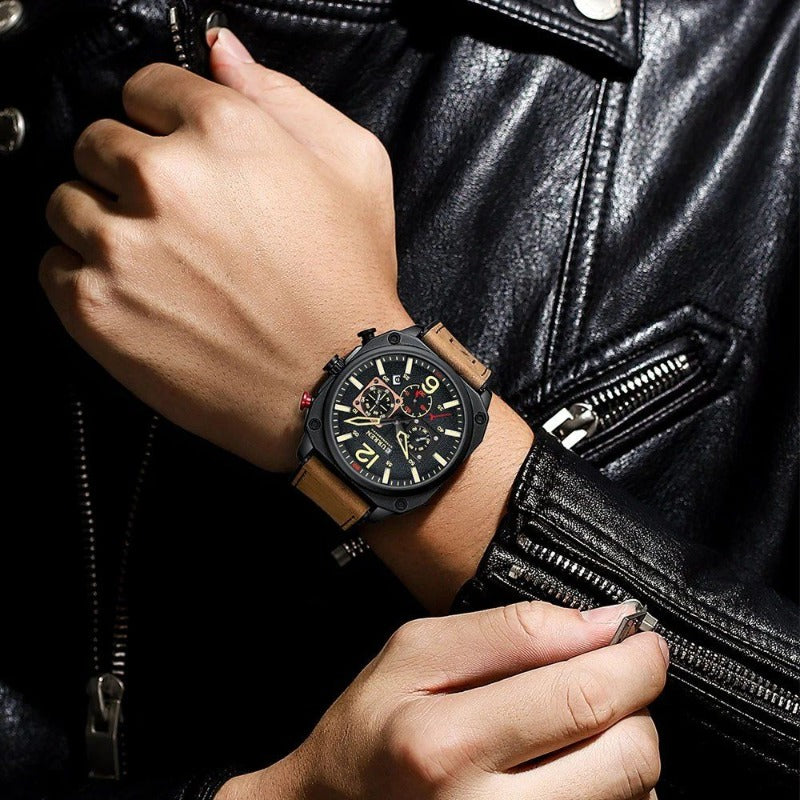 Zakelijk Horloge met Lerenband – Olsen & Olsen