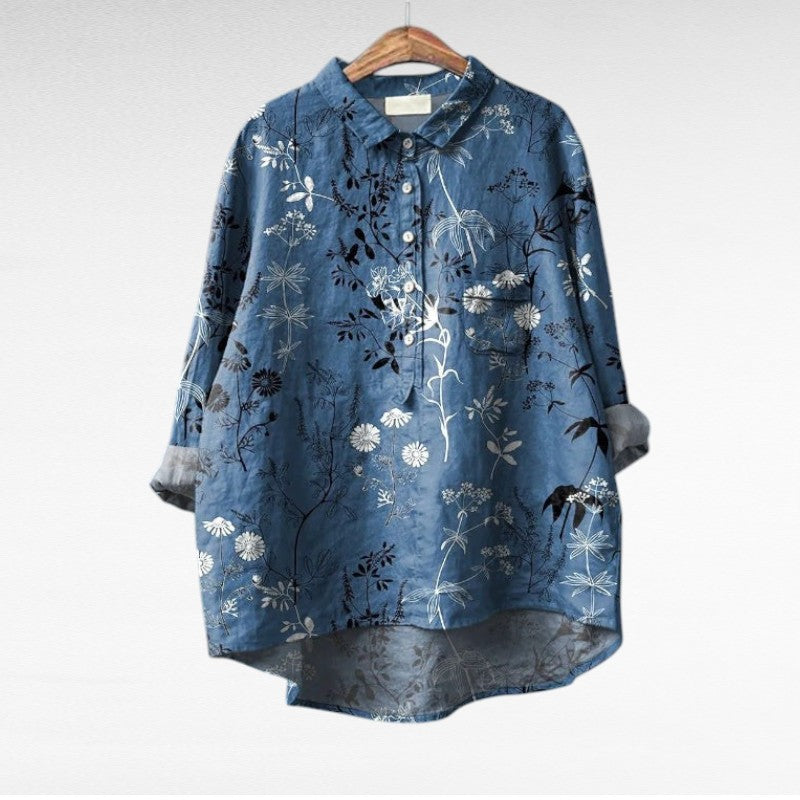 Claire | Elegante Linnen Zomerblouse