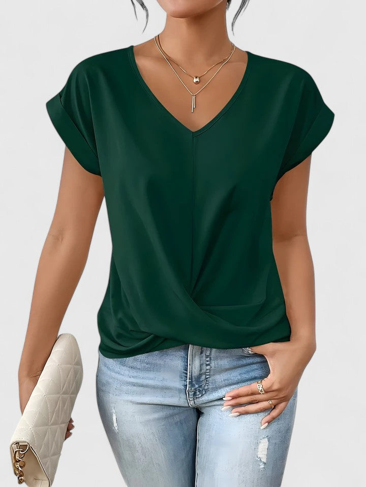 Frances - Comfortabele V-Nek Top