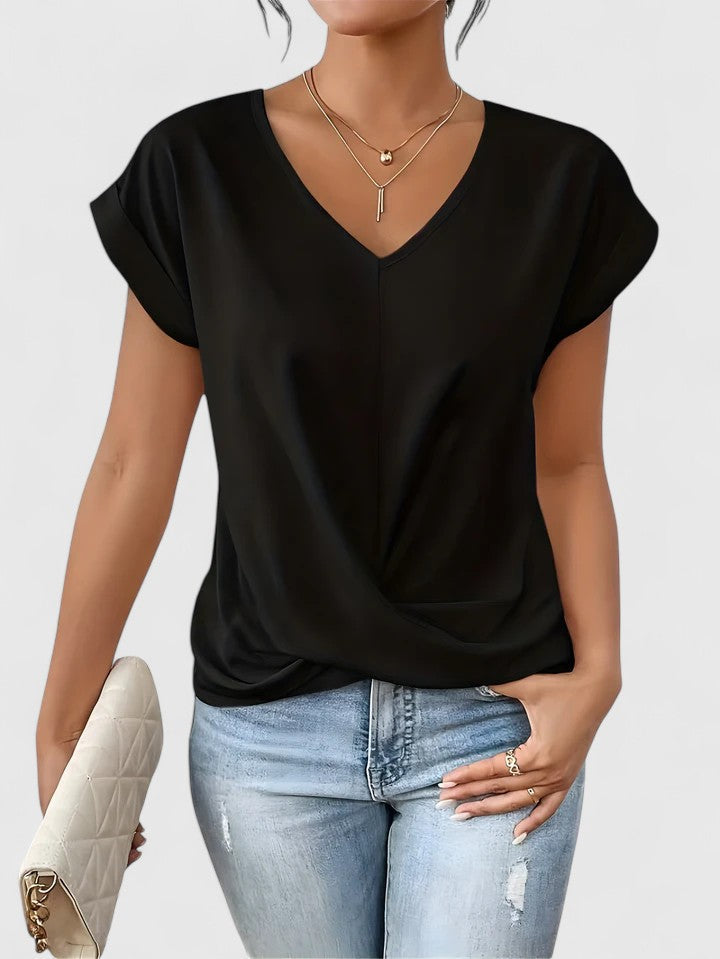 Frances - Comfortabele V-Nek Top