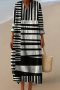 ELARA | MONOCHROME MAXI JURK