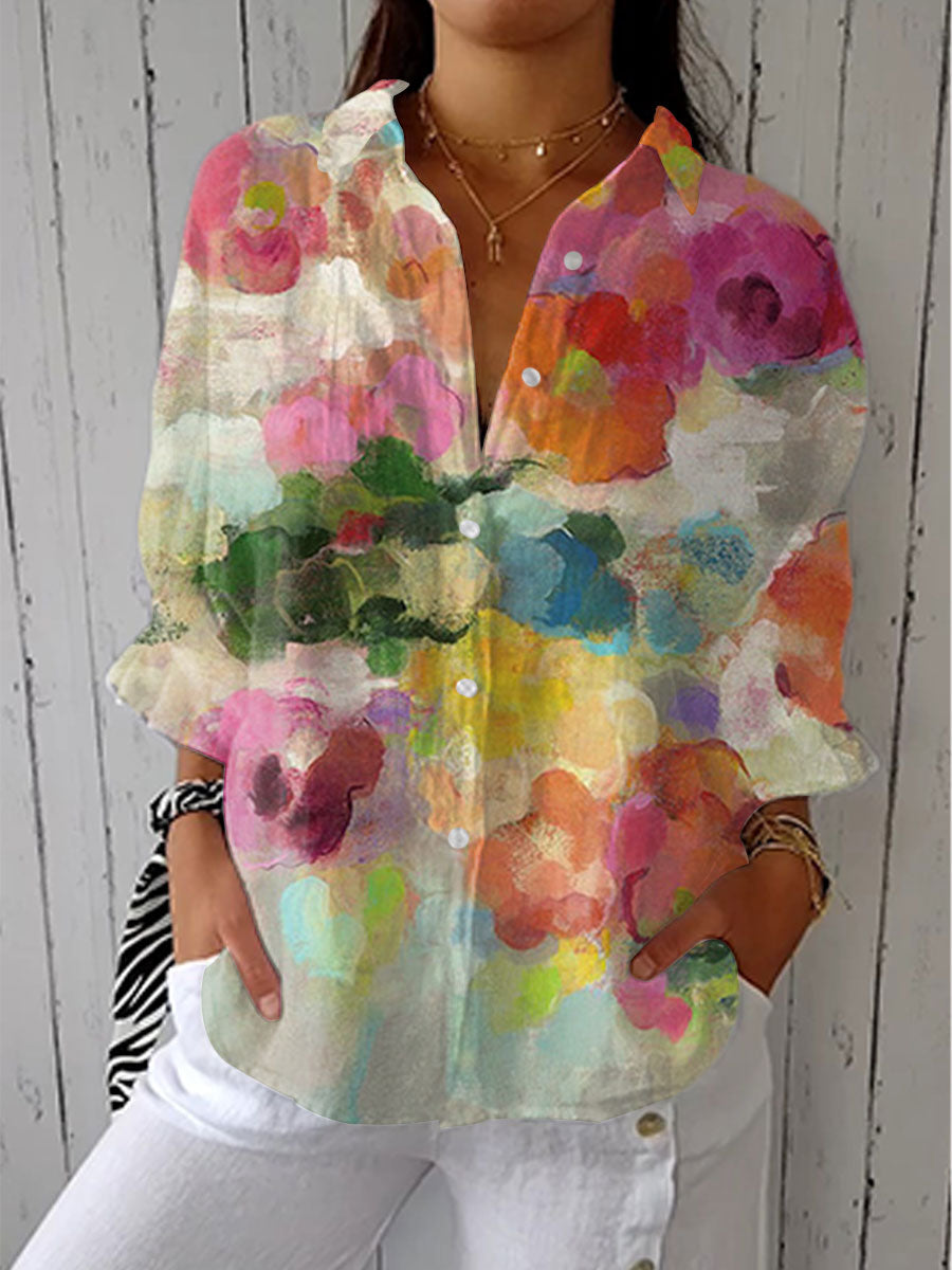 Elara – Waterverf Dromen Blouse