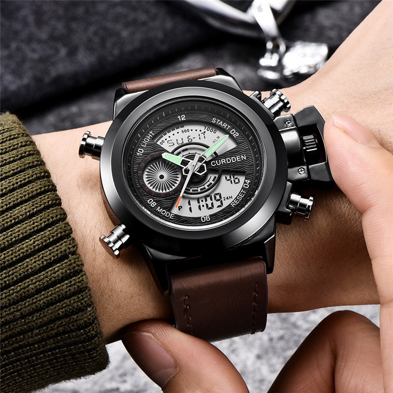 Mode Chronograaf Horloge met Dubbele Tijd – Olsen & Olsen
