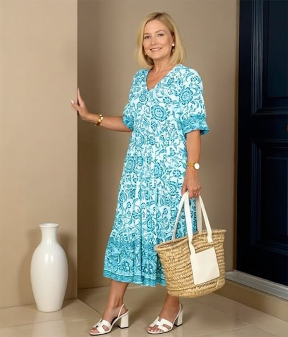 Maud – Elegante Bloemenjurk