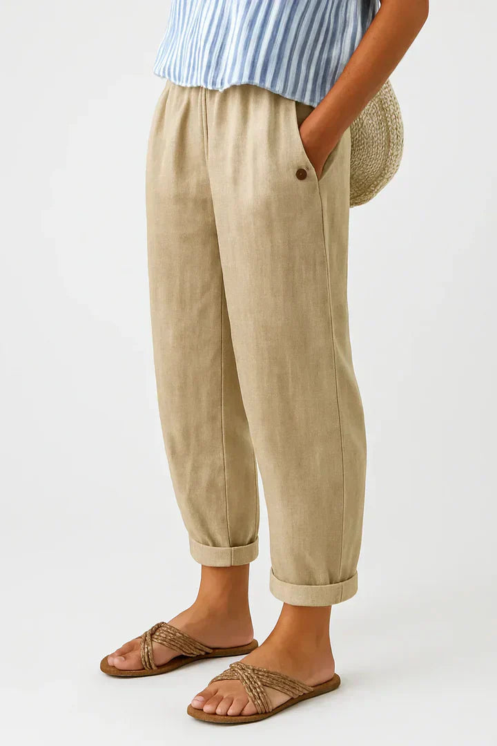 Amber - Tijdloze Linnen-Katoenen Pantalon
