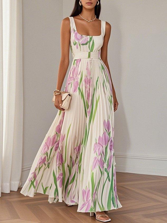 Liviana | Plissé Maxi-jurk