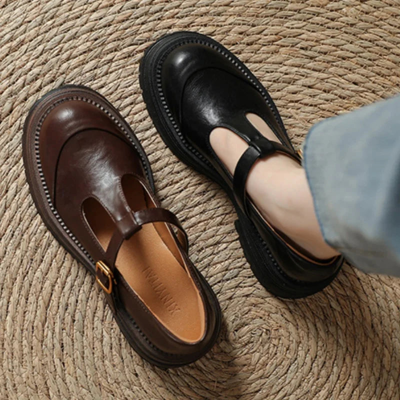 Fleur - T-Bar Schoenen met Vintage Charme