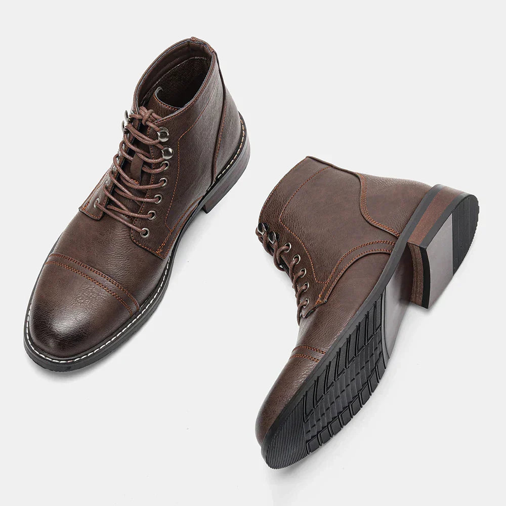 Hal | Runde Zehen Derby-Stiefel