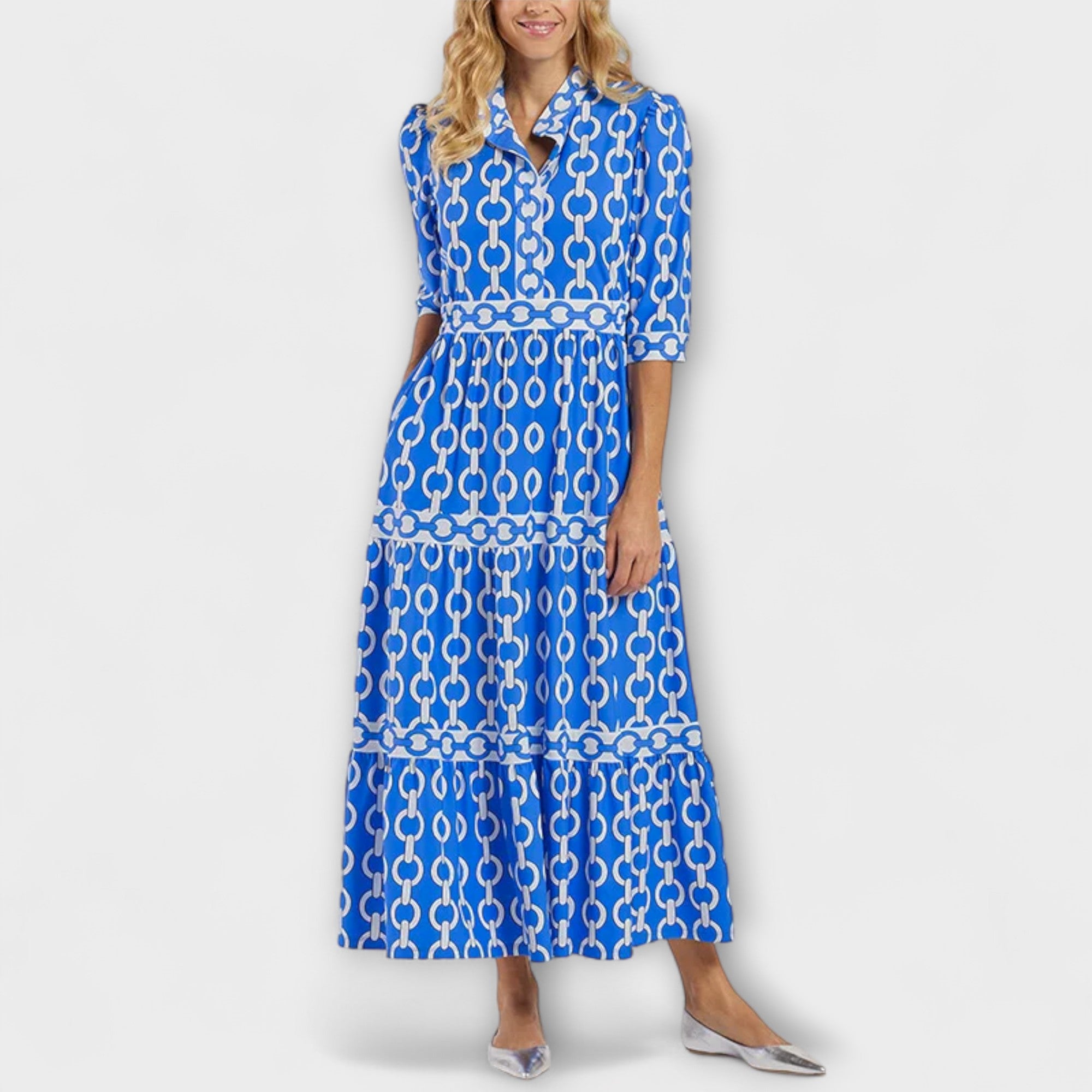 Juliette - Midi-jurk met kettingpatroon