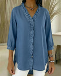 Margreet – Elegante Blouse met Volantdetails