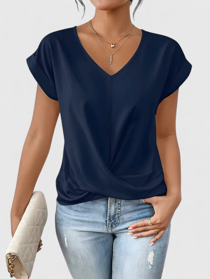 Frances - Comfortabele V-Nek Top