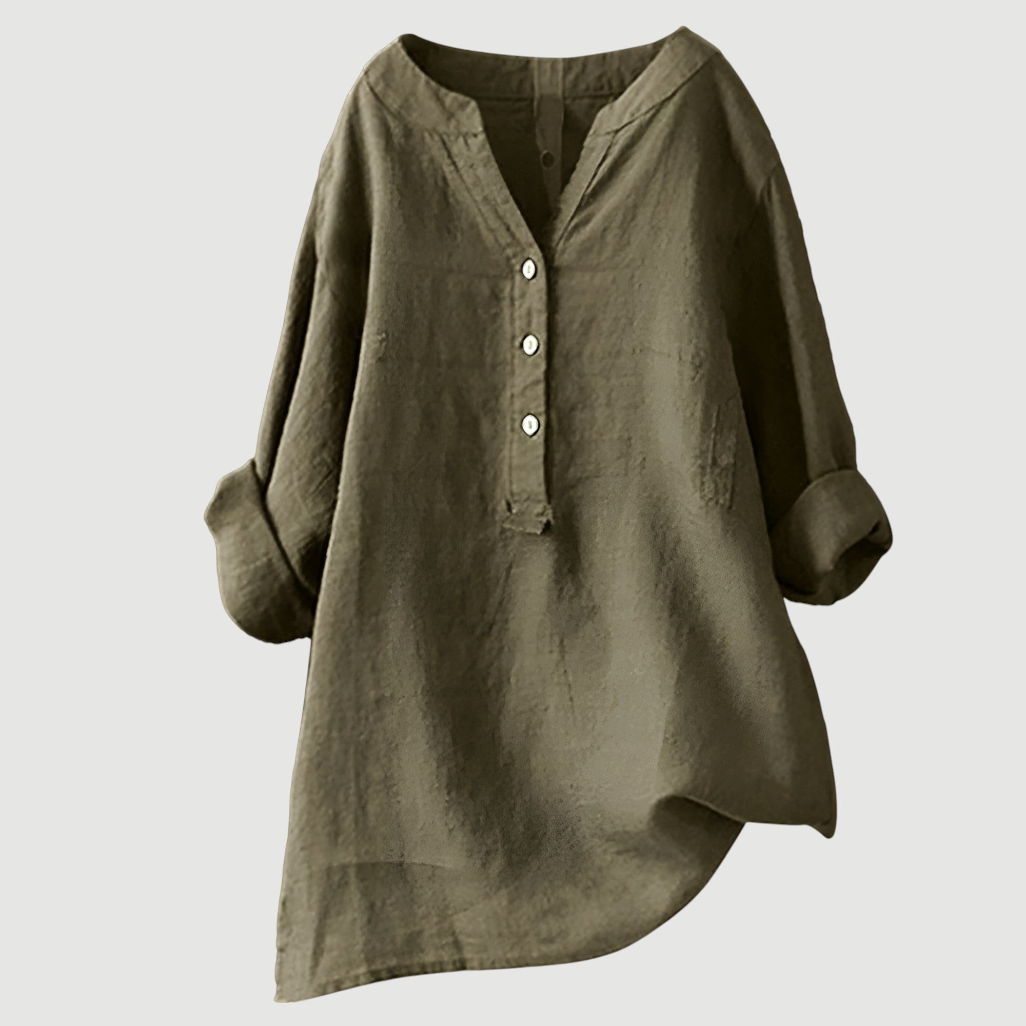 Mia – Ademende Linnen Blouse, Casual en Stijlvol