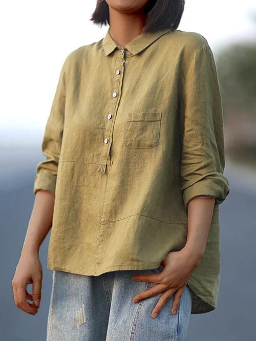 Elvie | Elegante Linnen Zomerblouse