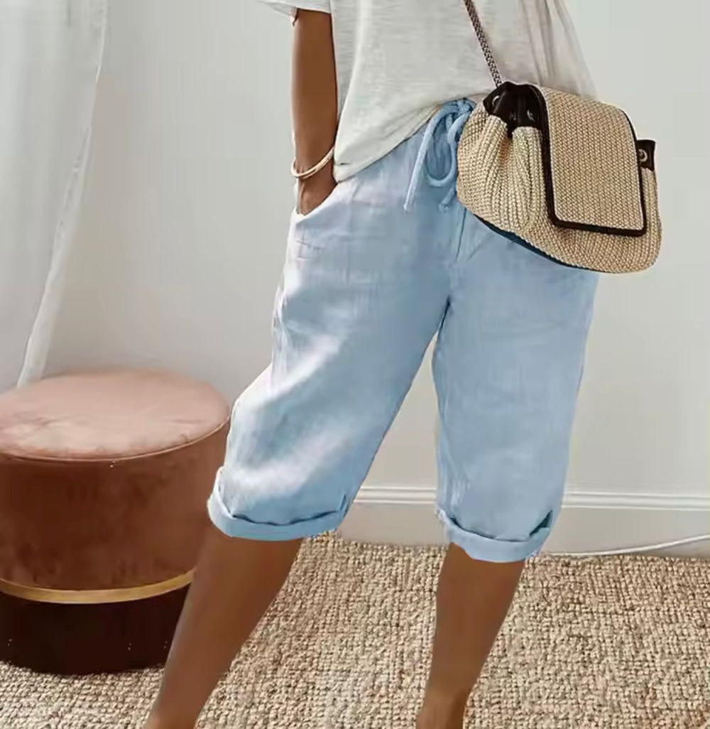 Ilse – Ademende Linnen Short, Casual en Stijlvol