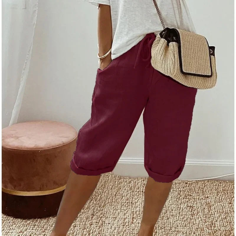 Ilse – Ademende Linnen Short, Casual en Stijlvol