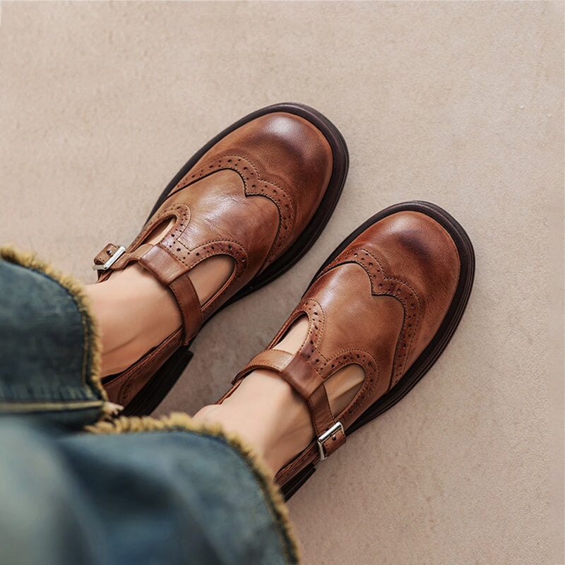 Marie - Elegante Leren Mary Janes