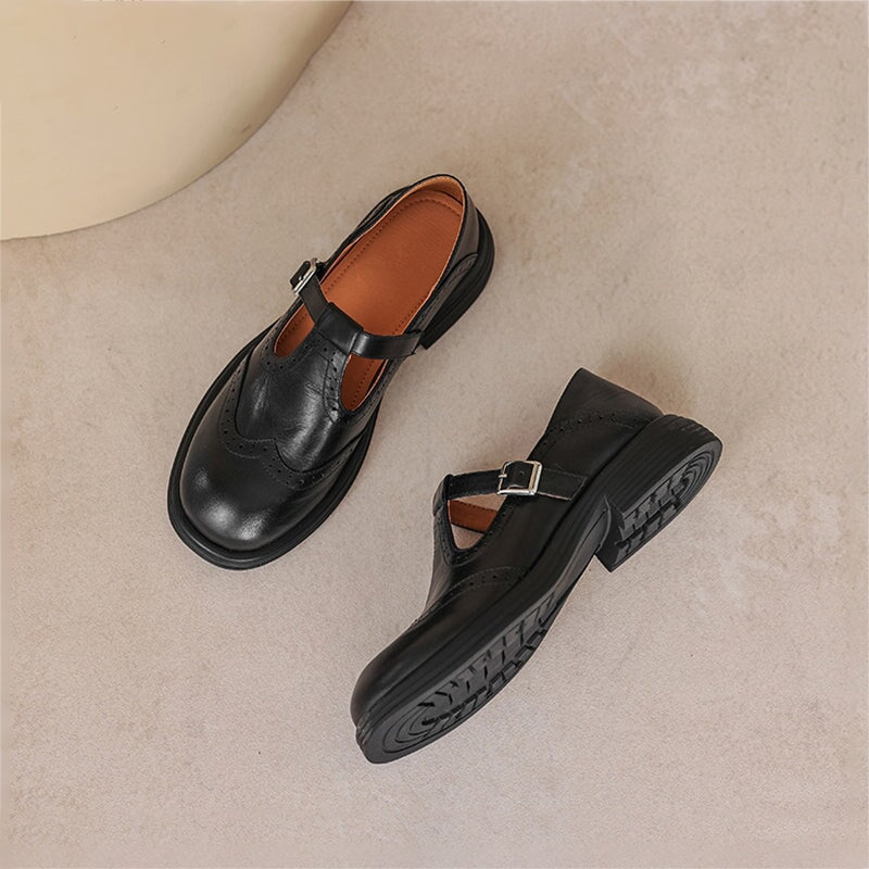 Marie - Elegante Leren Mary Janes